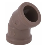 Joelho 45° PVC Marrom Soldável 1/2" (20mm) – Plastilit