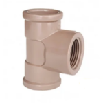 Tê PVC Marrom Soldável 3/4" (25mm) Plastilit