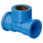 Tê Soldável Azul com Bucha de Latão 20mm – Tigre
