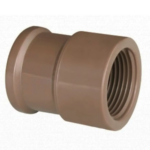 Luva PVC Marrom Roscável e Soldável 1/2" (20 mm) Plastilit